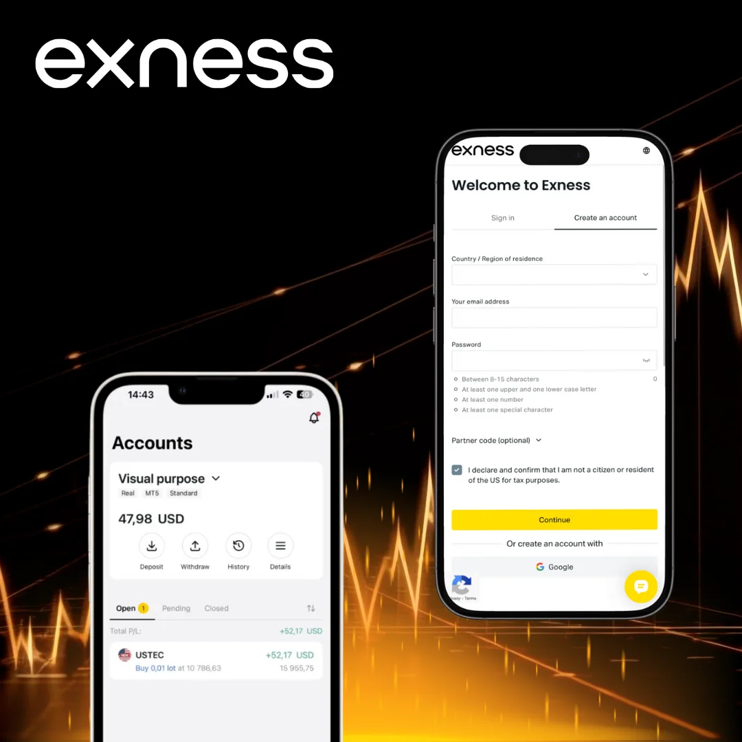 Logging into the Exness Trade App